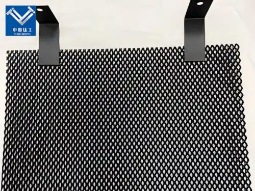 Titanium anode for electrolysis of ionized water